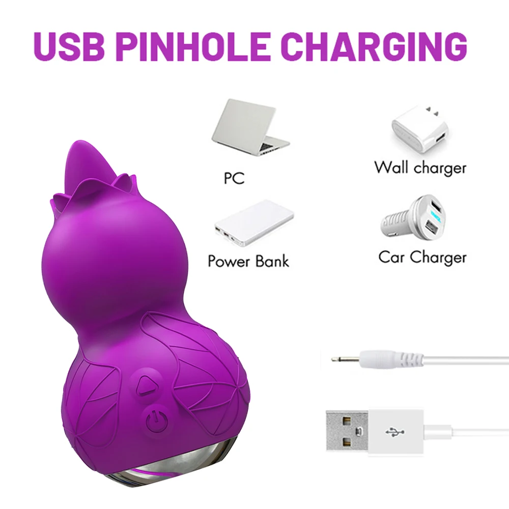Thrusting Tongue Licking Dildo Vibrator 2 In 1 Vibrating Egg Clit_voghion.com