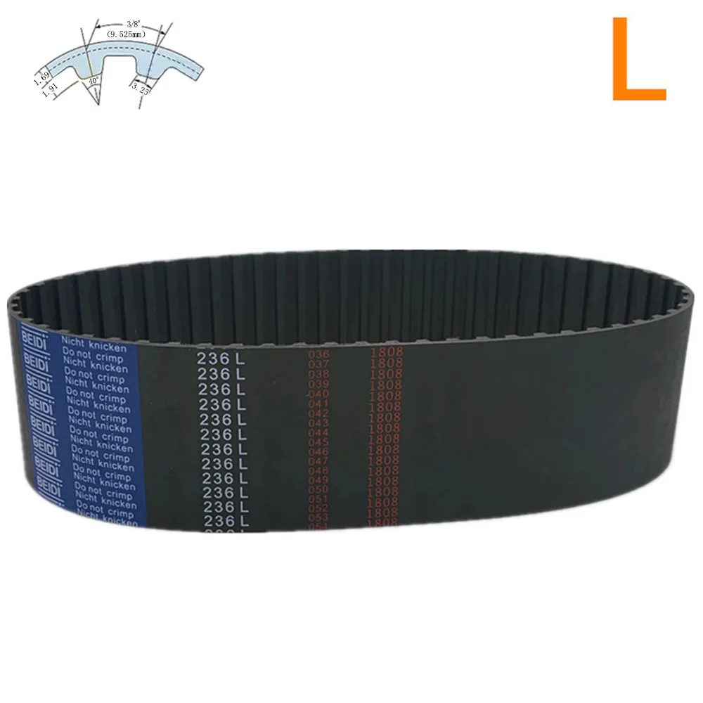 

694L-938L Pitch 9.525mm Timing Pulley Belt Close Loop Rubber Timing Belts Width 12.7mm 20mm 25mm 38mm Synchronous Belt