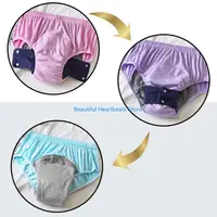 F1FF – sous-vêtements réutilisables lavables pour adultes, en coton doux, conception anti-fuite, contrôle des odeurs, 3