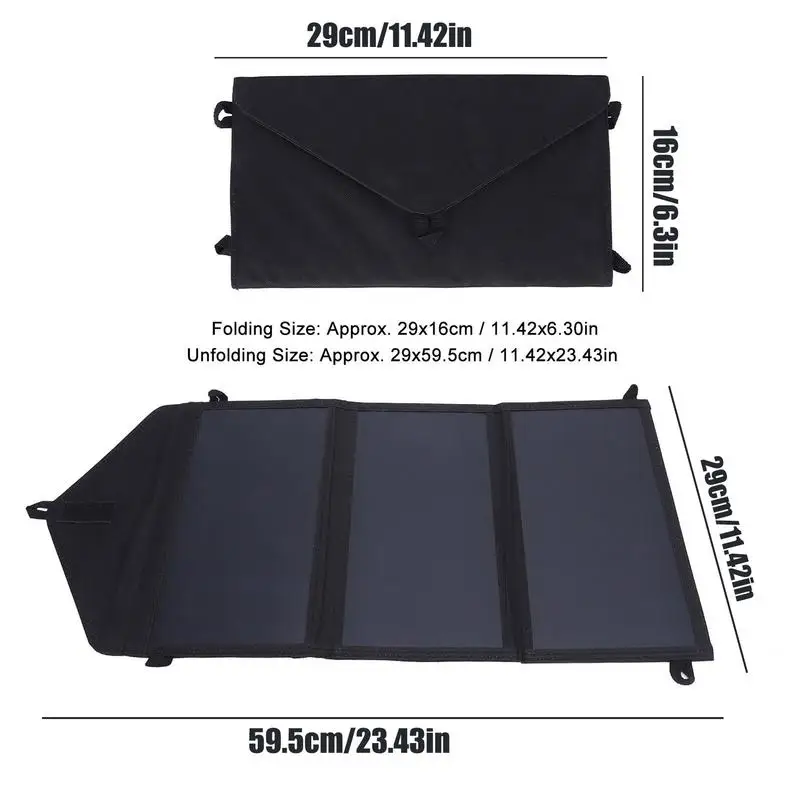 Portable Solar Panel Kit Foldable Portable Solar Battery Charger Kit Laptop Smartphone Tablet Power Bank With 100w Double USB