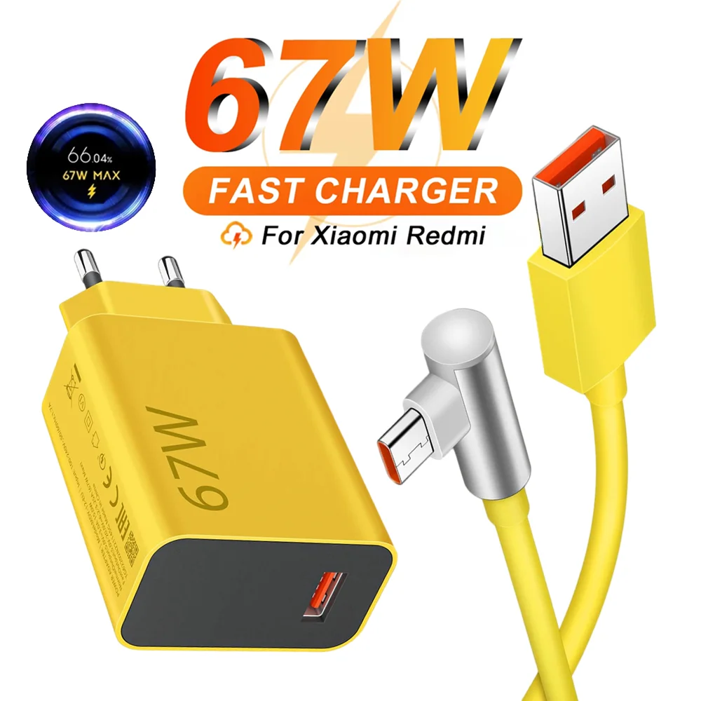 Chargeur rapide Turbo 6A 67W, pour Xiaomi 11 12 13 14 15 Ultra Redmi Note 11T 12 13 POCO X4 X5 X6 Pro Type C, câble coudé de chargement USB