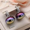 S & Z DESIGN nouvelle mode pain rond grande perle boucles d'oreilles pour les femmes bijoux de mariage cadeau tempérament cubique zircone Eardrop