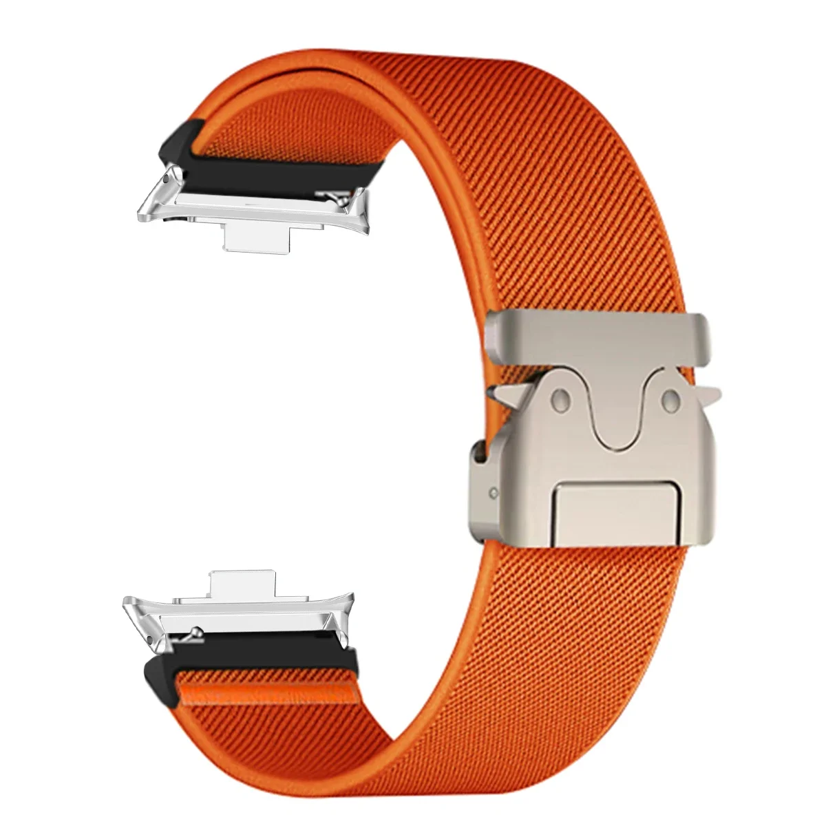 Nylon and Metal Sport Watchband Strap