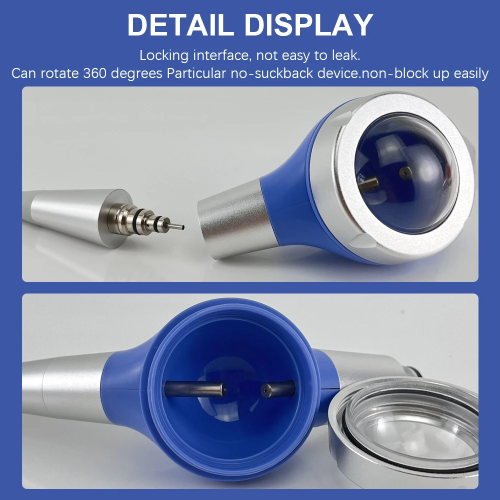 Pieza De Mano Dental Con Pulidor Y Punta Prophy - 4 Orificios, Para Higiene Dental Profesional
