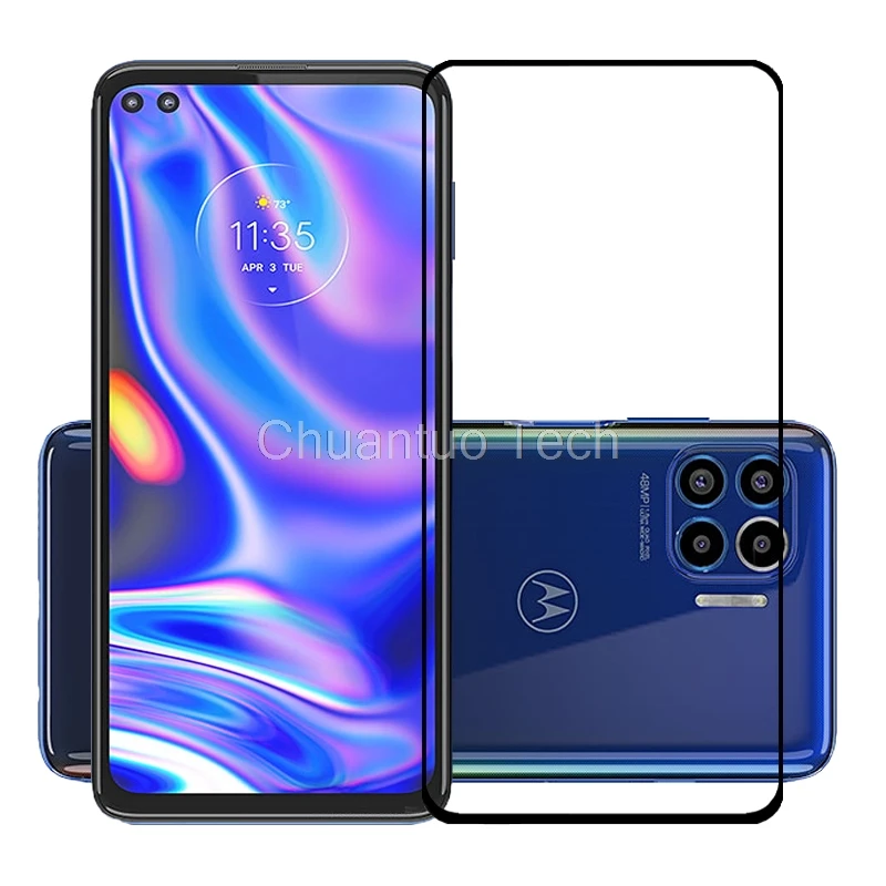 Cadorabo Vetro Protettivo Per Motorola ONE ZOOM: Trasparente, Temperato 9H, Copertura Totale, Compatibile 3D Touch