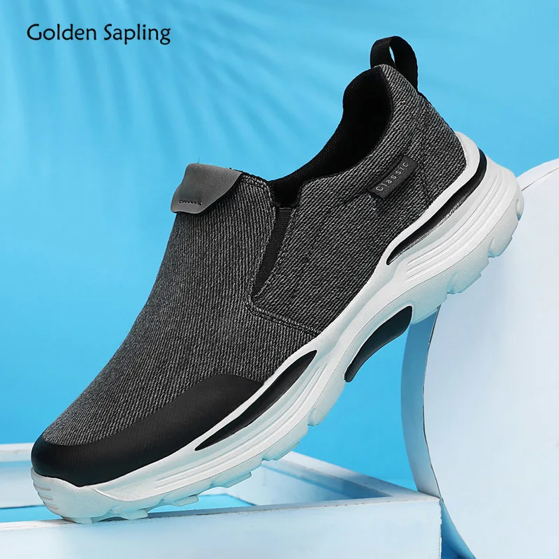 Golden Sapling Canvas Loafers Man Leisure Flats Men's Casual Business Shoes Breathable Daily Loafer Comfortable Driving Footwear