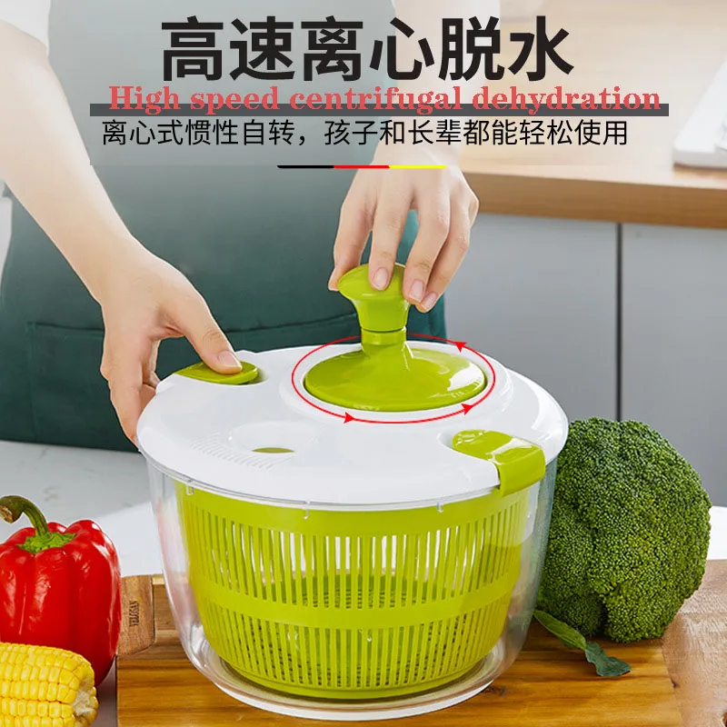 1pc Plastic Salad Spinner, Multifunction Vegetable And Fruit Dryer For  Kitchen