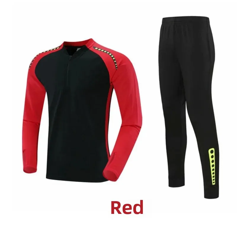 thumbnail image 1 of Chaqueta deportiva de manga larga para otoño/invierno de fútbol para adultos y niños, pantalones de entrenamiento con logotipo personalizable, 1 of 5