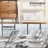 10 Pack Folding Chairs, Portable Party Plastic Chairs, Stackable Commercial Seats with Steel Frame, 350lbs Capacity 4