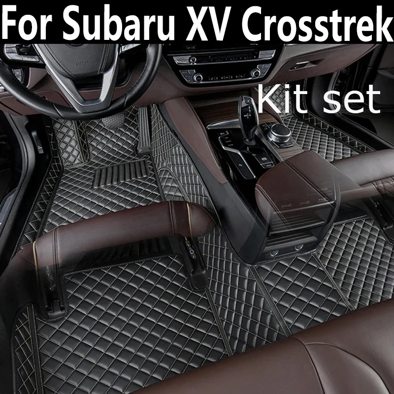 

Car Mats For Subaru XV Crosstrek GP 2013~2017 Leather Floor Mat Carpets Rugs Protective Pad Interior Parts Car Accessories 2014