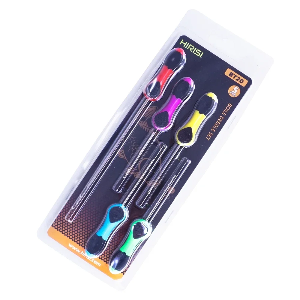 Kit 5 aiguilles à appâts pour pêche à la carpe - Outils montage pop up boilie rigs BT20