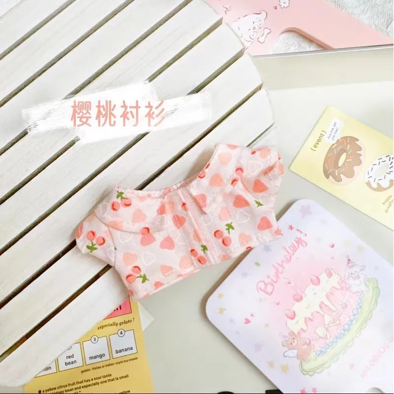 thumbnail image 1 of Mini ropa de felpa para muñecas, traje de 17cm, accesorios para muñecas Kpop, Exo, Labubu, Idol, monos de rejilla densa, ropa de regalo DIY, 1 of 5