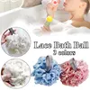 Soft Bath Scrub Bath Ball Body Clean Bath Puff Bathroom Supplies  Flower Scrubbing Bubble Shower Mesh Sponge Back Brush 3