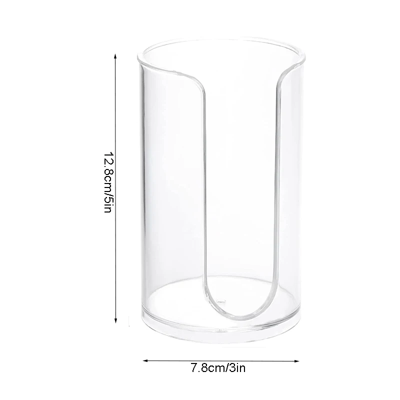 Acrylic Transparent Disposable Paper Cup Holder Cosmetic Cotton Storage Rack Bathroom Guest Room Counter Mouthwash Cup Holder
