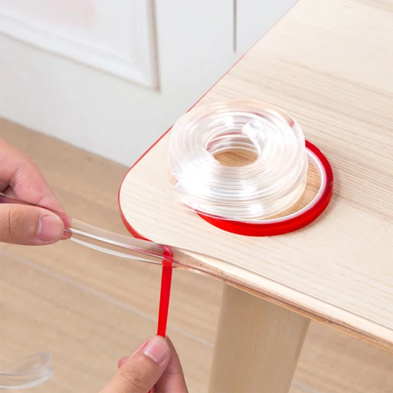 Description Picture 3 of itemHome Baby Silicone Anti-collision Baby Safety Corner Protection Strip Guards Transparent Table Edge Furniture Corner Protectors