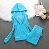 Elegant Women's Set 2025 Spring Fall Women's Zipper Jacket Crystal Crown and Trousers Set 4