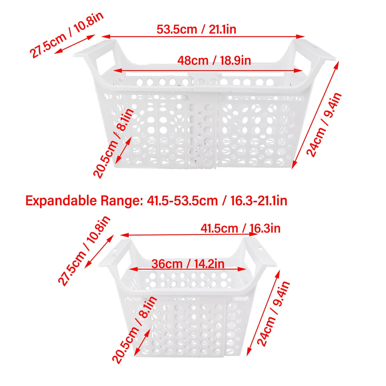 Cestello per Congelatore a Pozzetto Cestino Organizer per Congelatore Espandibile in PP per Carichi Pesanti con Maniglia Accessorio per Congelatore a Pozzetto per (Piccolo