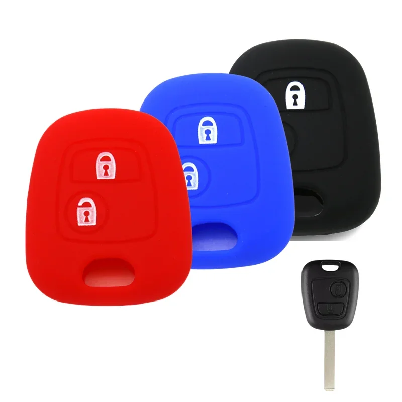 Key case cover key case car key shell Silicone Key Car Case Protector Keys Cover For Peugeot 107 206 207 307 For Citroen C1 C2 C3 C4 Zarra Toyota Aygo Accessories