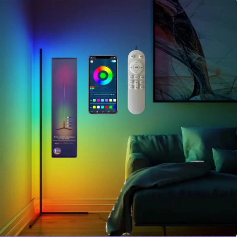 🌟 DeeprBling Lámpara De Pie LED Inteligente: 165cm De Color RGB Y Música Por App | Perfecta Para Salón, Dormitorio O Fiestas 🎵