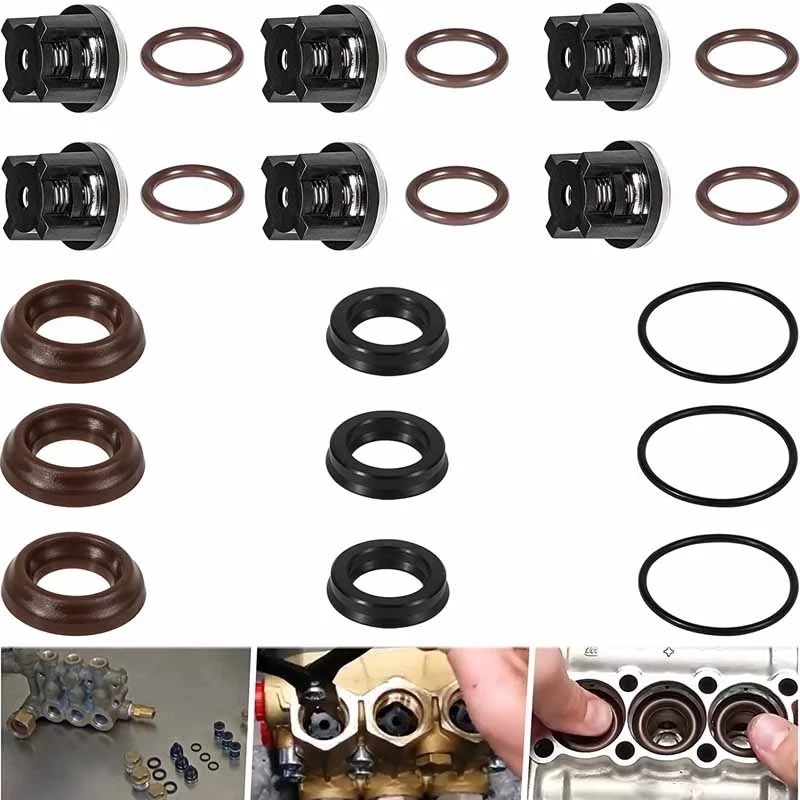 Ar1828 Kit Valvole Di Ritegno Per Pompa Dell'Acqua E Kit Di Imballaggio Per Idropulitrice Ar1857 Perfettamente Compatibile Con Ancaffettiera Riverberi