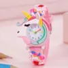 Children's Necklace Unicorn Quartz Watch Ear Clip Scrunchie Set Explosive European and American Ear Clip Scrunchie Ring 4