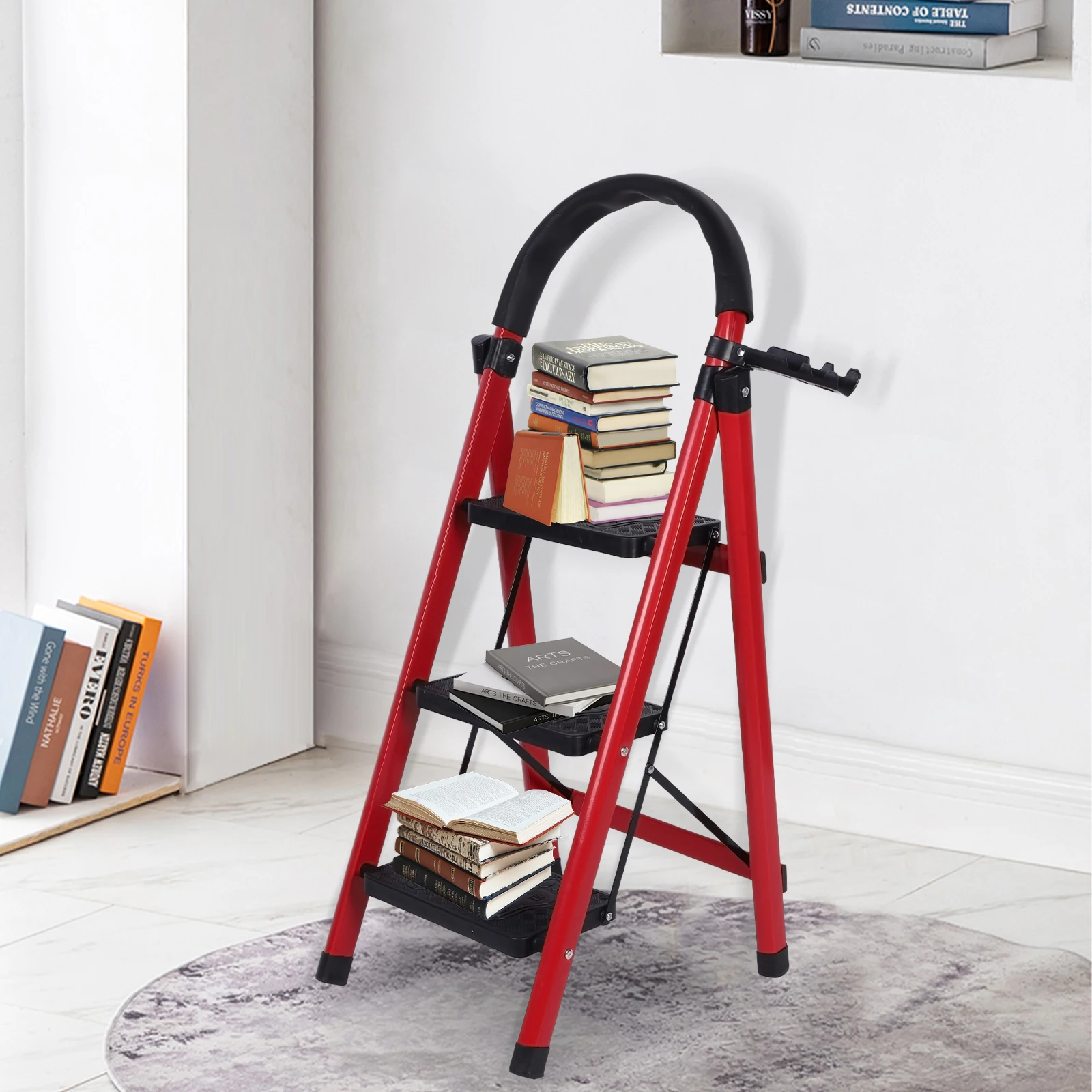 Portable Steel Folding Ladder for Home and Outdoor Use