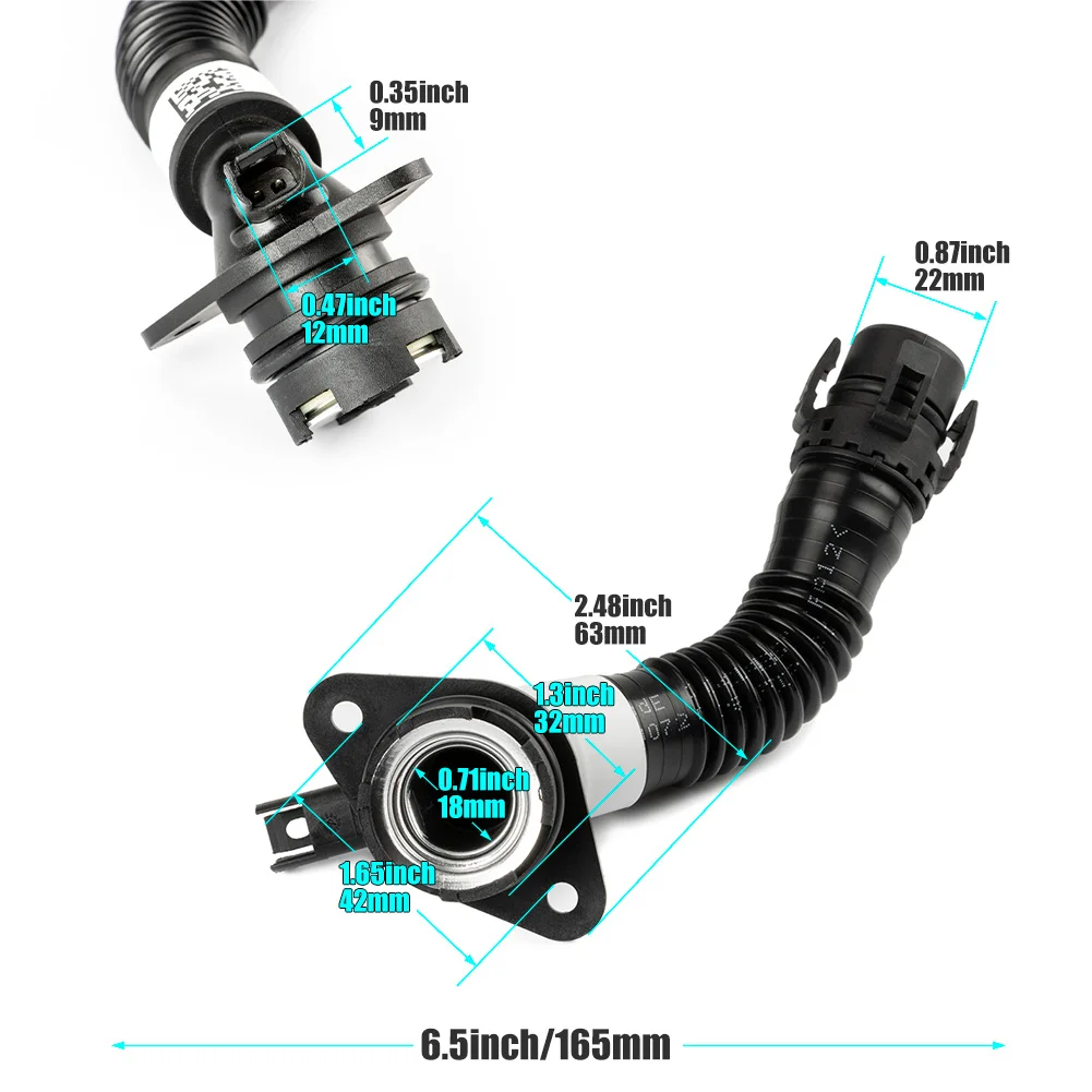 Crankcase Vent Hose For BMW E82, E88, F10, F12 - Part #11127584128 - Direct Fit Replacement 7 thumbnail image