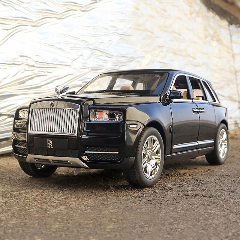 1:24 Alloy Cullinan Rolls Royce Car Model Pull Back Off Road SUV Diecasts & Toy Vehicles Car For Boys Birthday Gifts Toys 1 32 masory rolls royce cullinan suv alloy diecasts