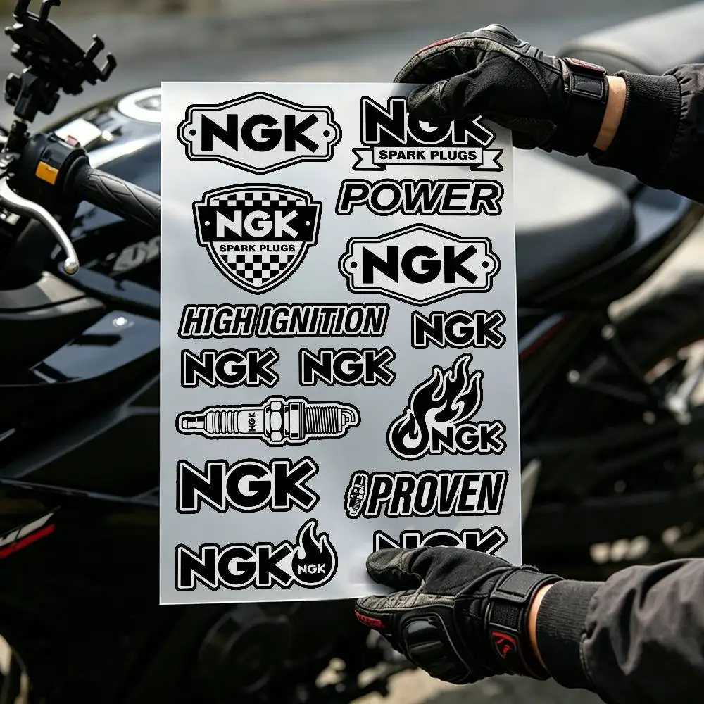 NGK 반사 오토바이 스티커 헬멧 자동차용 고시인성 안전 데칼 방수 자가 접착 야간 주행 보호대