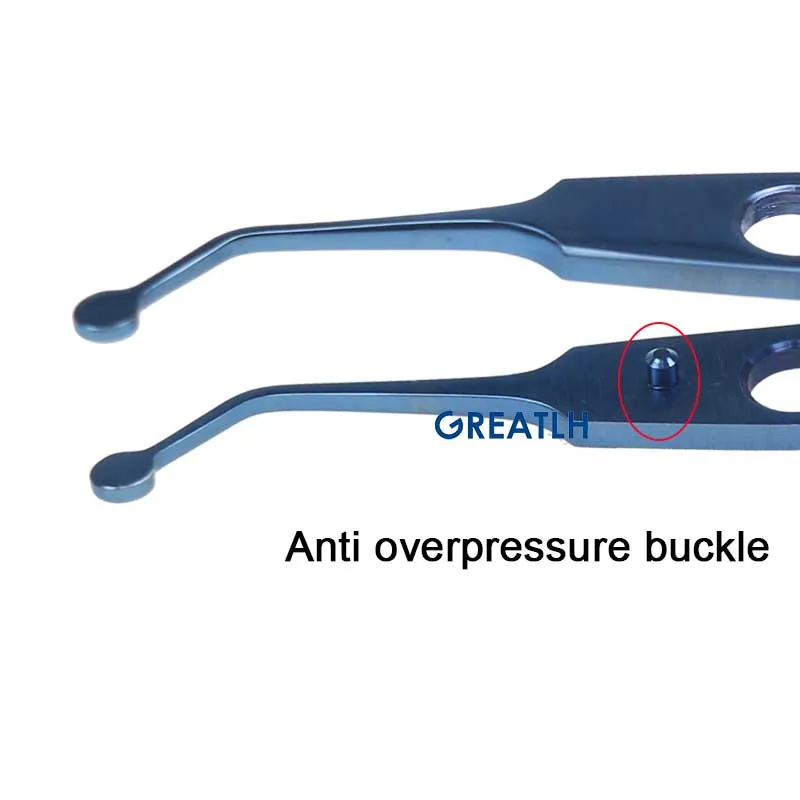 Pinza de fórceps oftálmicos de titanio inoxidable, instrumento de masaje de glándula Palpebral de Metal, aleta meibomiana, pinza para párpados