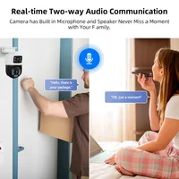 Système de caméra de surveillance KERUI étanche 6MP HD POE Double objectif PTZ WIFI IP Sécurité domestique 4CH 8CH POE NVR Vidéo H.265 Kit de vidéosurveillance 4
