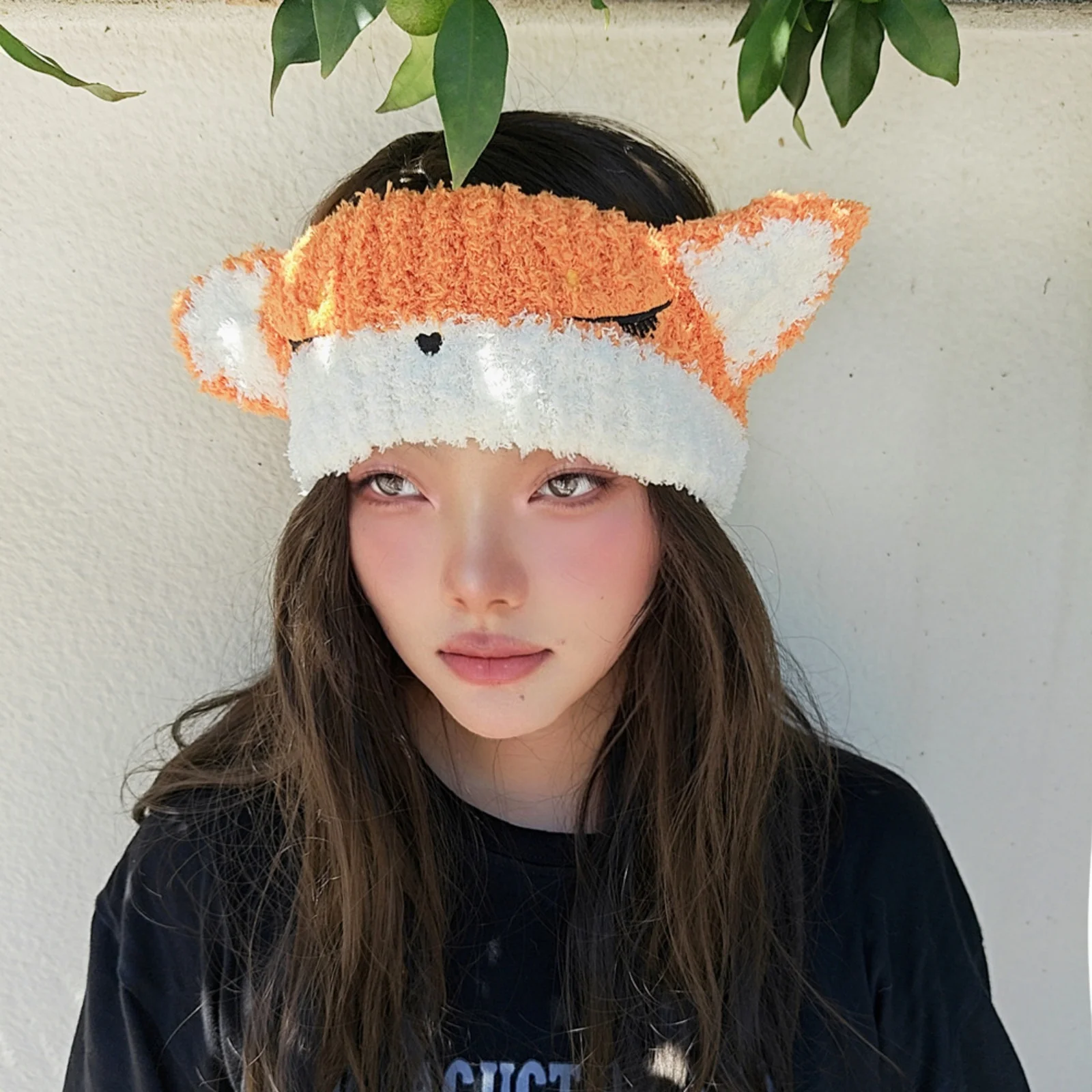 1PC Cute Animal Faux Fur Arm Warmers, Soft Fluffy Fingerless Gloves, Adorable Fox Bear-themed Winter Accessories