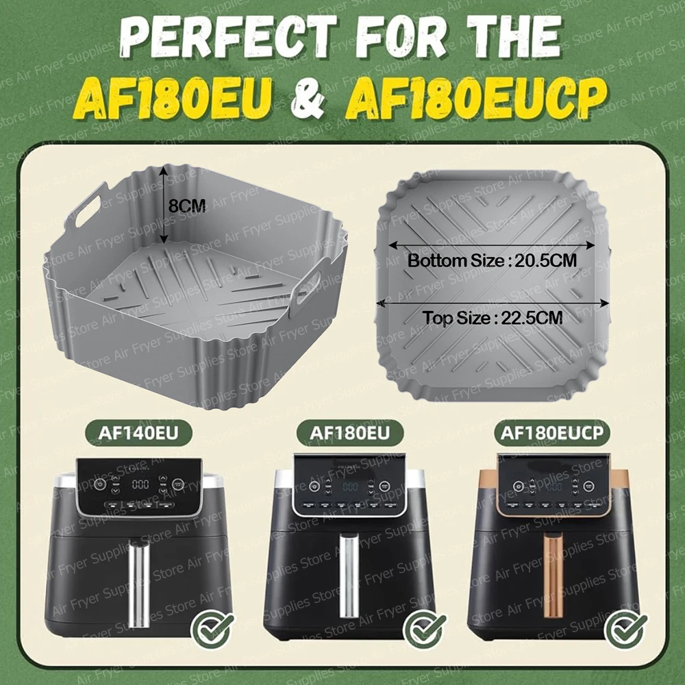 Universele Siliconen Airfryer Liner Herbruikbare Anti-aanbakmat voor Universele Siliconen Airfryer Liner Herbruikbare Anti-aanbakmat voor