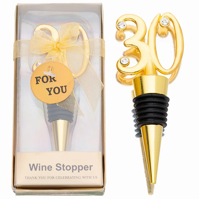 

(20Pcs/lot) 30th Wedding anniversary gift of 30th Bottle Wine stopper Favor for 30th Bridal shower Party Favors and guest favor