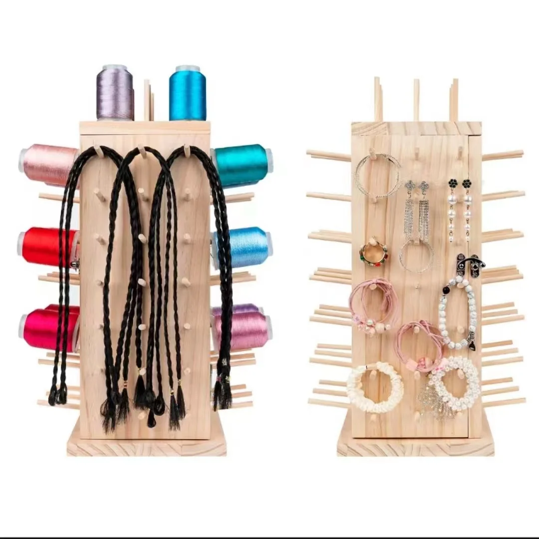 Spools Foldable Wooden Thread Holder Sewing Embroidery Thread Rack
