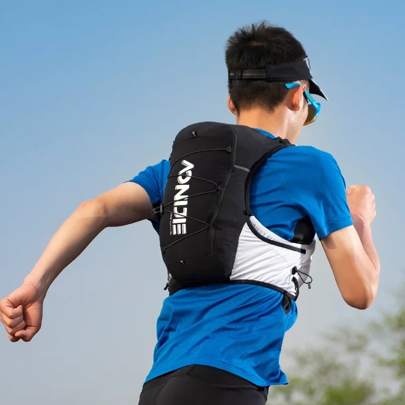 Aonijie 8l outdoor sport running rugzak marathon trail running hydration vest pack voor 15l water bag fietsen wandelen tas - roos met waterzak - Mode accessoires kopen? | Korting tot 13