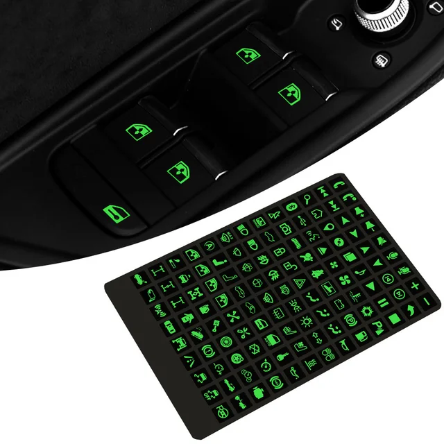 Luminous Car Sticker Instrument Panel Buttons Stickers PVC Truck Decoration Rocker Switch Label Circuit Decal