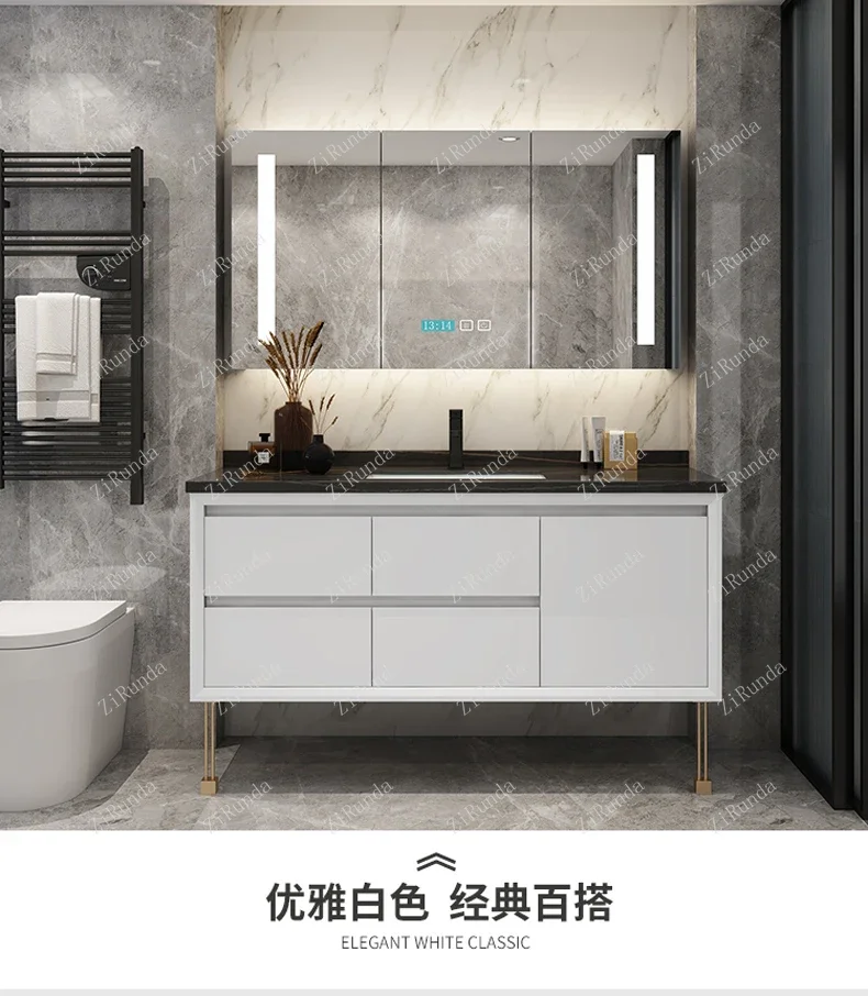 ~Bathroom Cabinet Combination Smart Bathroom Table Wash Face and Wash Hands Basin Cabinet Bathroom Set