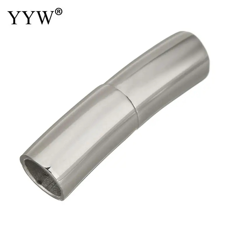 10pcs Stainless Steel Magnetic Clasps 30x8mm Hole:Approx 6mm for Jewelry Making Connectors Buckle DIY Leather Bracelets