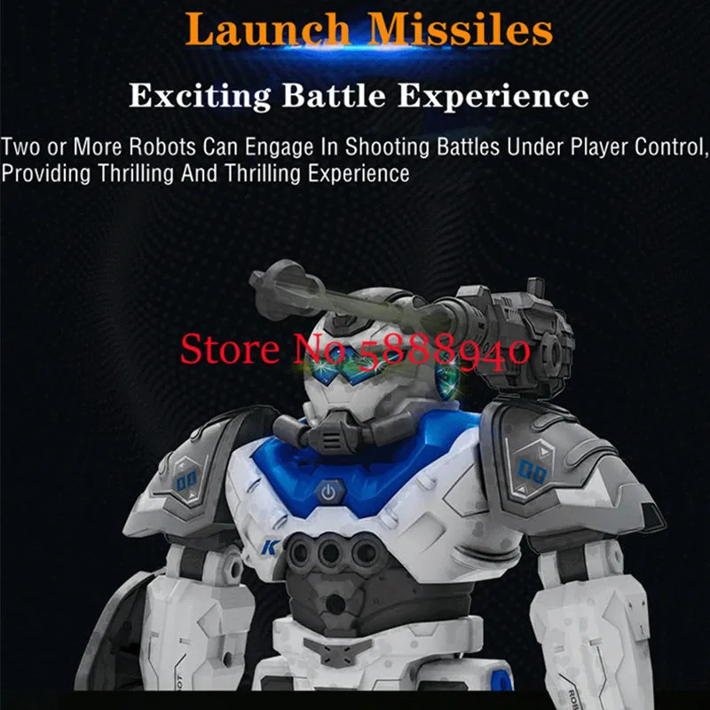 Smart Early Education Auto Demo Fire Bullet Remote Control Space Robot 60Mins Gesture Sensing Singe$Dance Walking RC Robot Toy 5
