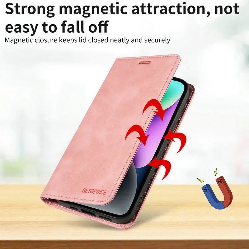 Elegant RFID Card Leather Book Wallet Case 5G
