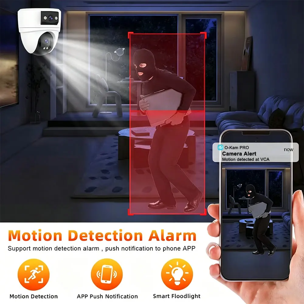 ANSVICAM 4K WiFi IP Camera PTZ Dual Lens Smart Home Auto Tracking CCTV Camera Wireless Surveillance Security Baby Monitor O-Kam 5