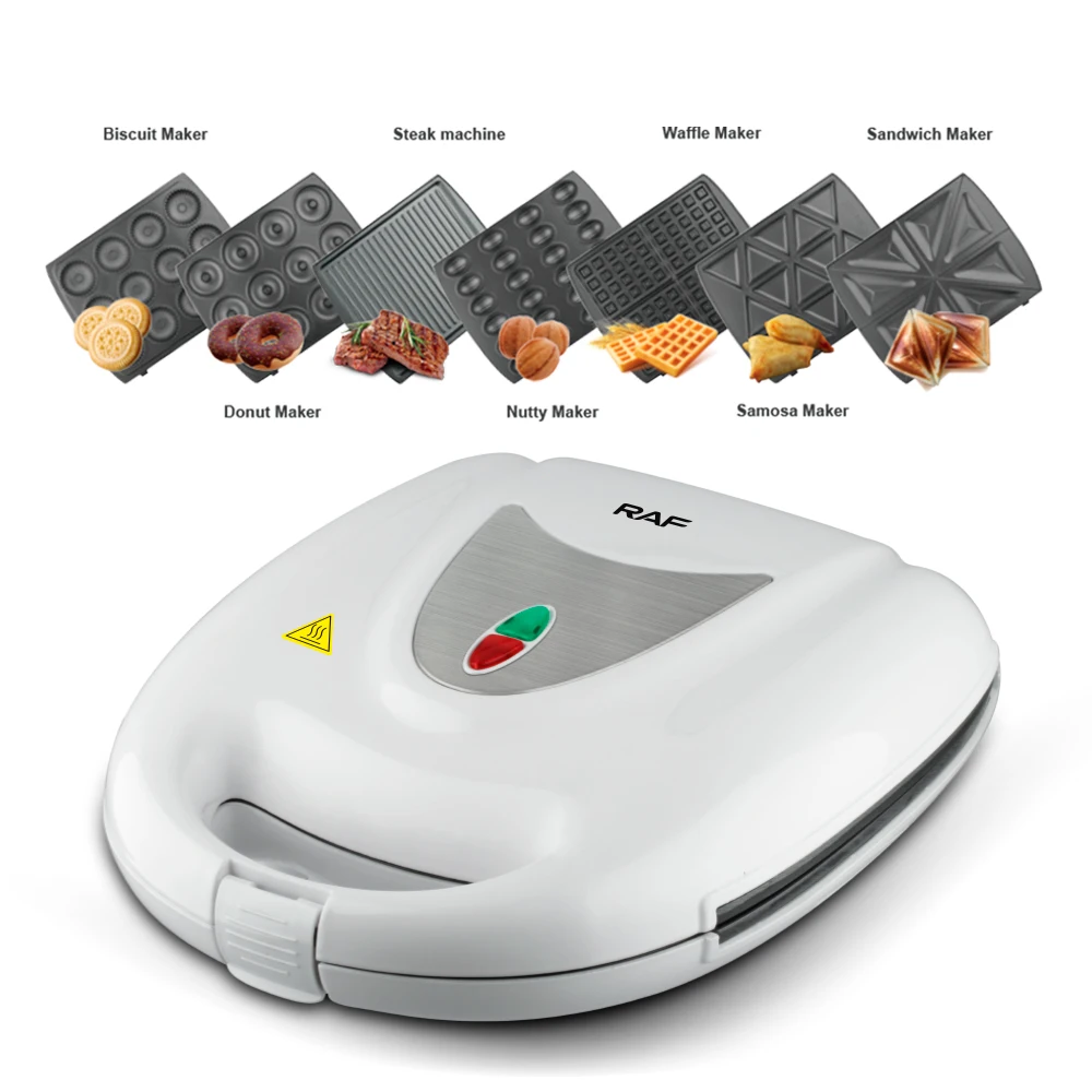Large capacity breakfast machine Multi-functional sandwich machine 7 in 1 waffle maker donut maker sandwich
