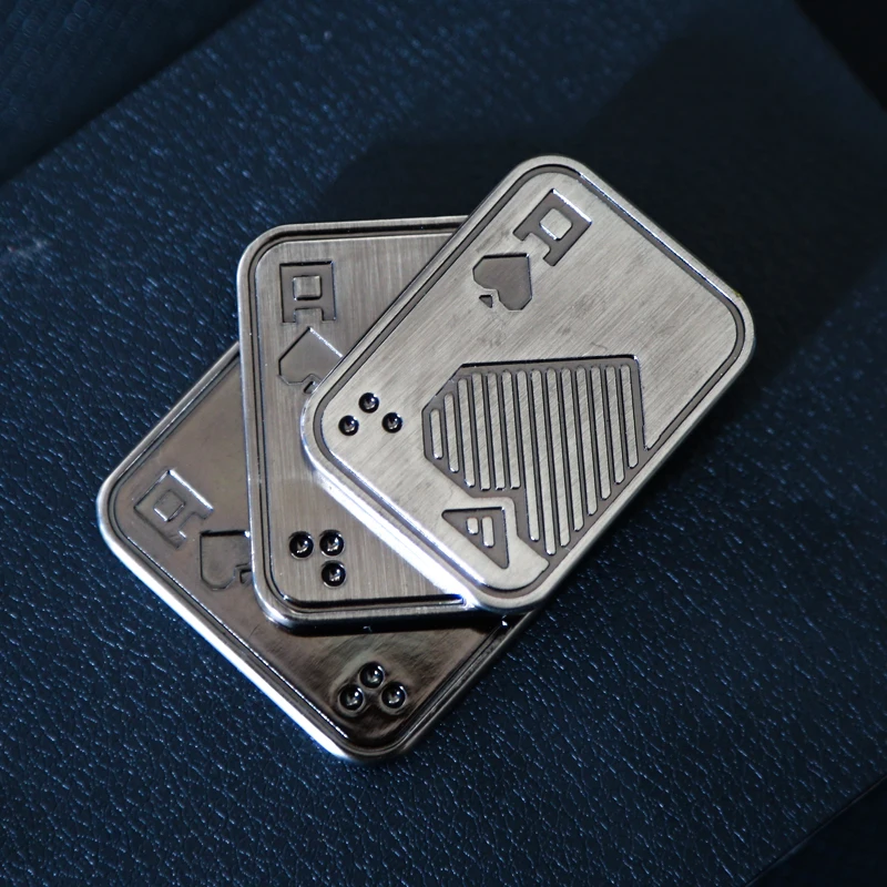 Triple Fidget Slider Poker Push Card AAA  Portable Decompress Magnetic Toys Adults Gifts 2