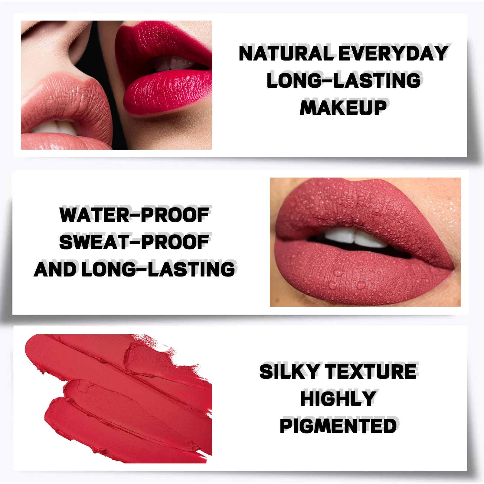 Waterproof Durable Easy To Wear Lipstick Natural Matte Red Velvet Lip Stick Lip Coloring Makeup Women Beauty Cosmetics