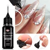 MEET ACROSS 12ml Nail Rhinestone Gel Glue Nail Supplies For Nails Charm 3D Nails Bling Gel  DIY Design Decoration Manicure 3