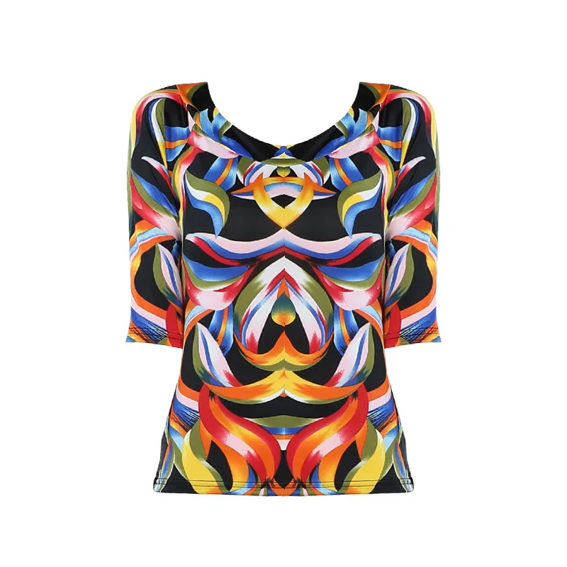 latin dance tops women's long sleeves modern dance suit social practice cheap clothes balloom salsa dancer top