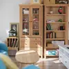 1PC 1:12 Dollhouse Miniature Wood/White Color Bookcase Rack Study Living Room Decoration Doll House Accessories Furniture Model 2