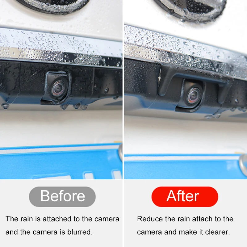 QHCP Car Reversing Camera Anti Rain Cover Protection Waterproof Rain Visor Shield For 18-24 Lexus ES200 260 300h Accessory