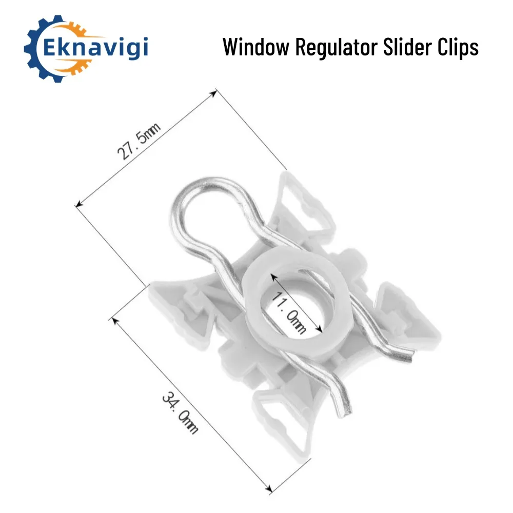 10PCS Window Regulator Slider Clips for E32 E34 E36 E85 E92 E93 S60 XC90 OE: 16562BW 51321938884